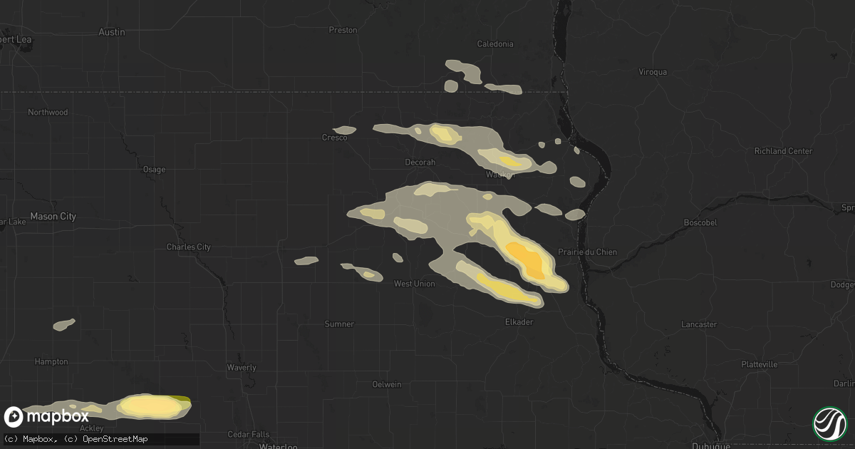 Hail map in Ossian, IA on September 4, 2026