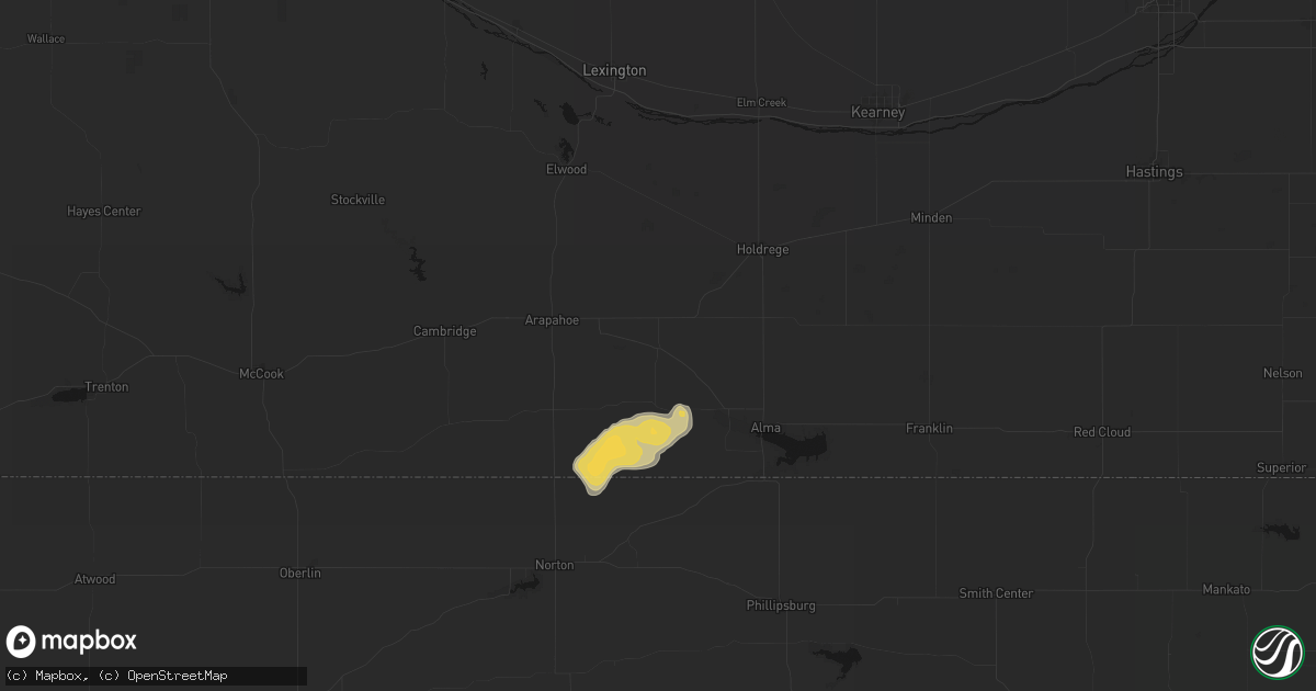 Hail map in Oxford, NE on September 4, 2026
