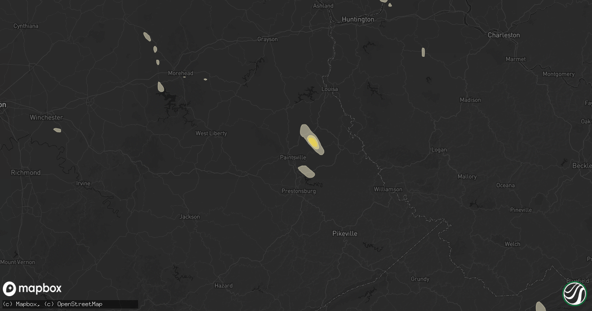 Hail map in Paintsville, KY on September 4, 2026