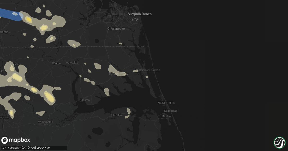 Hail map in Poplar Branch, NC on September 4, 2026