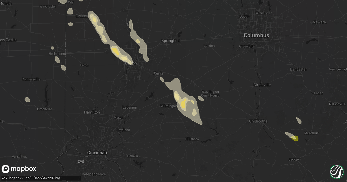 Hail map in Port William, OH on September 4, 2026