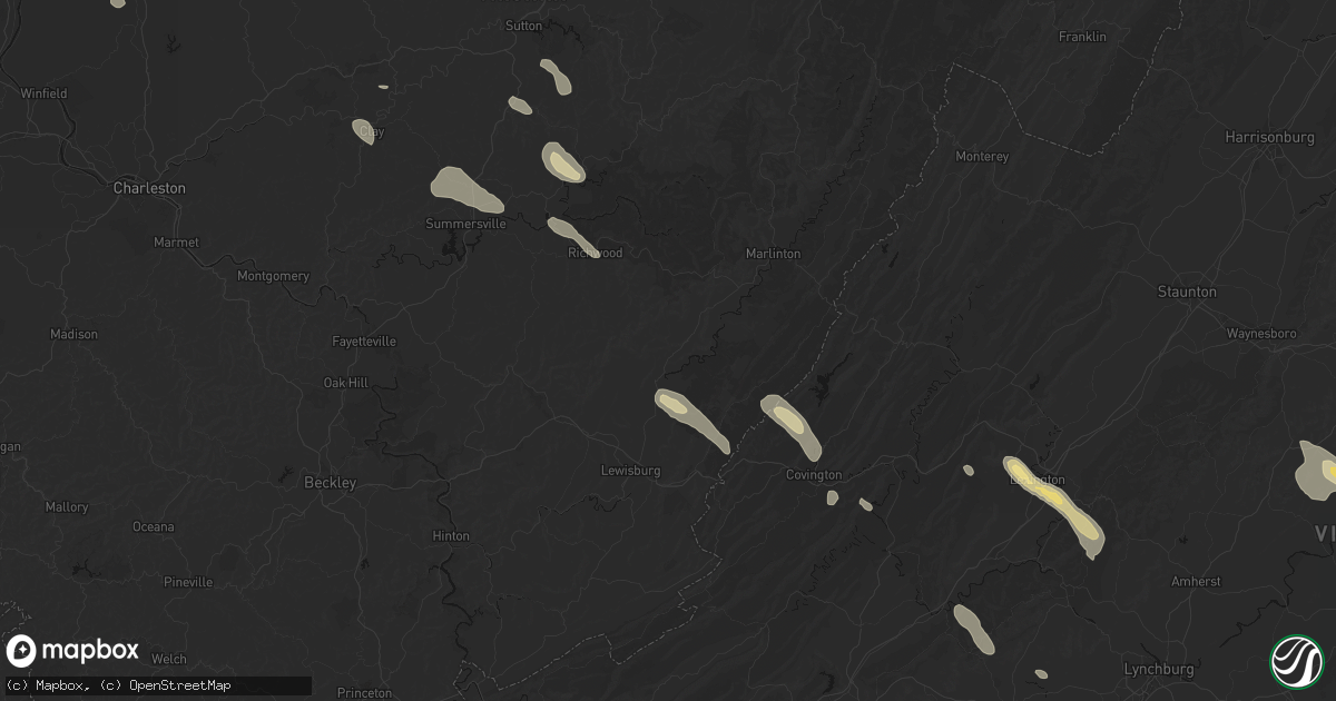Hail map in Renick, WV on September 4, 2026