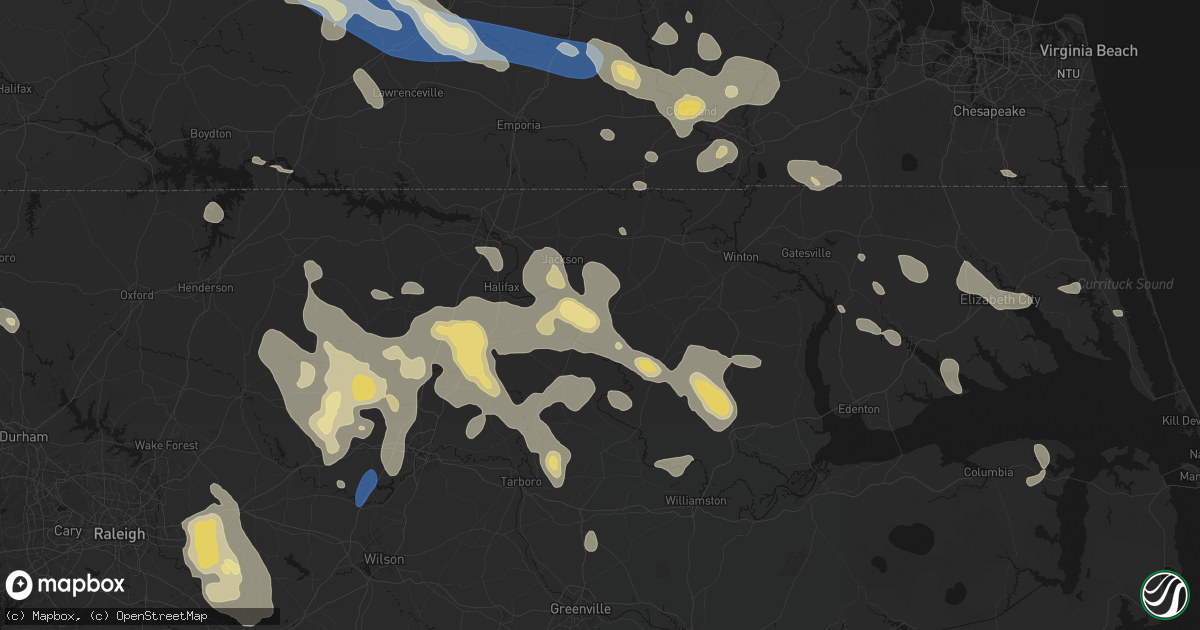Hail map in Rich Square, NC on September 4, 2026