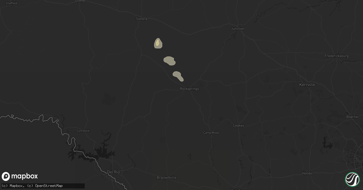 Hail map in Rocksprings, TX on September 4, 2026