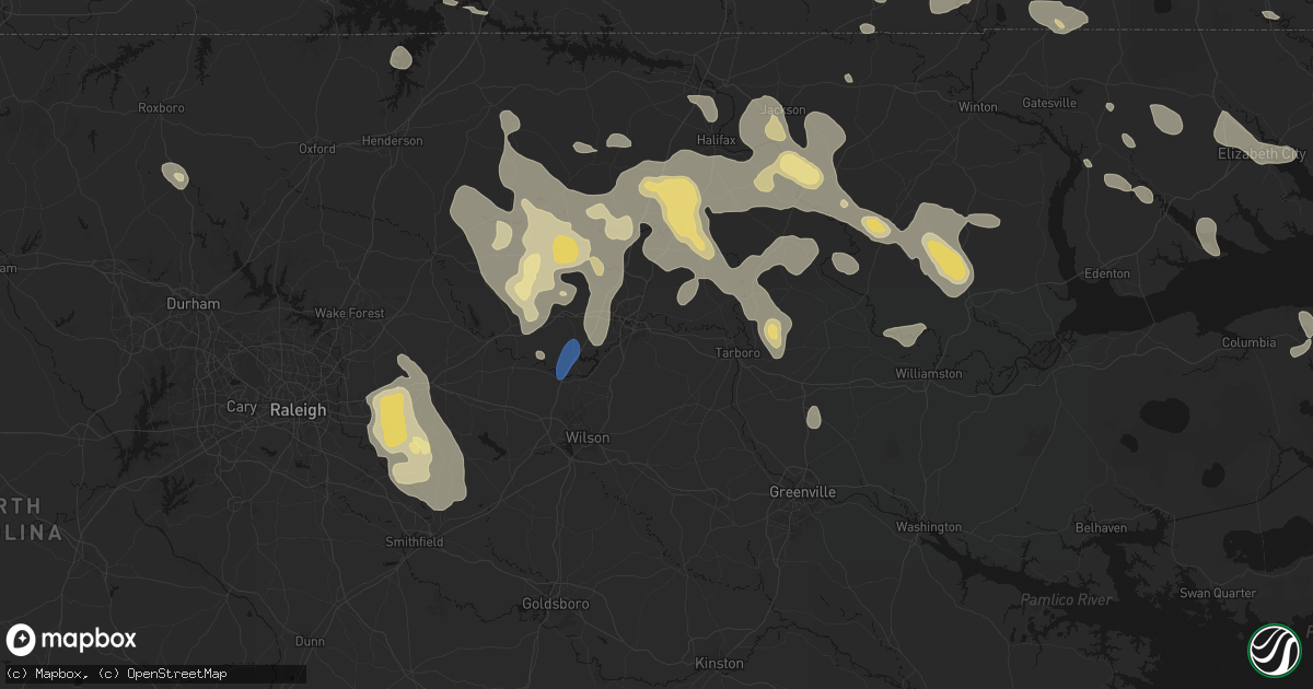 Hail map in Rocky Mount, NC on September 4, 2026