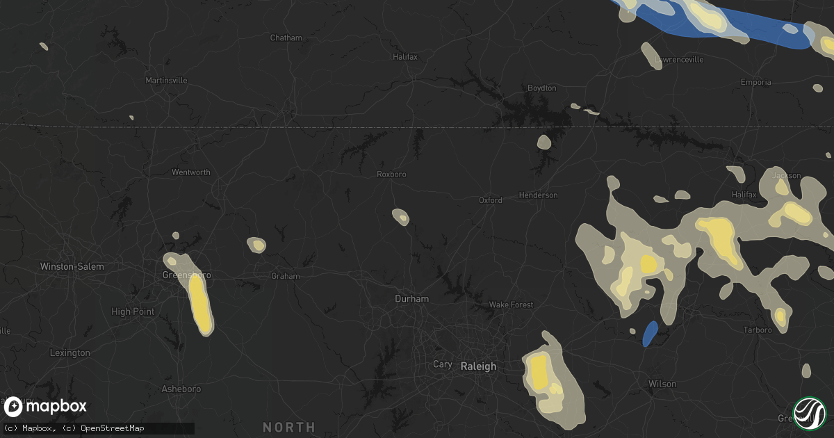 Hail map in Rougemont, NC on September 4, 2026