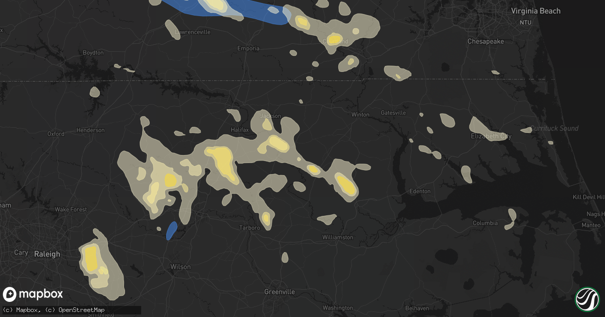 Hail map in Roxobel, NC on September 4, 2026
