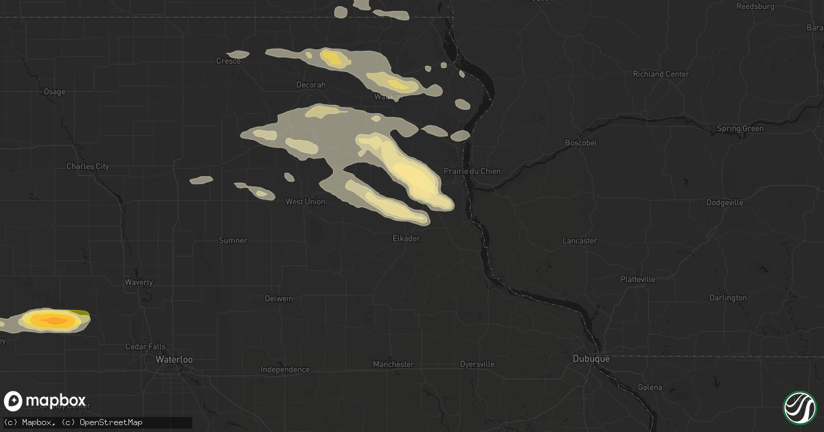 Hail map in Saint Olaf, IA on September 4, 2026