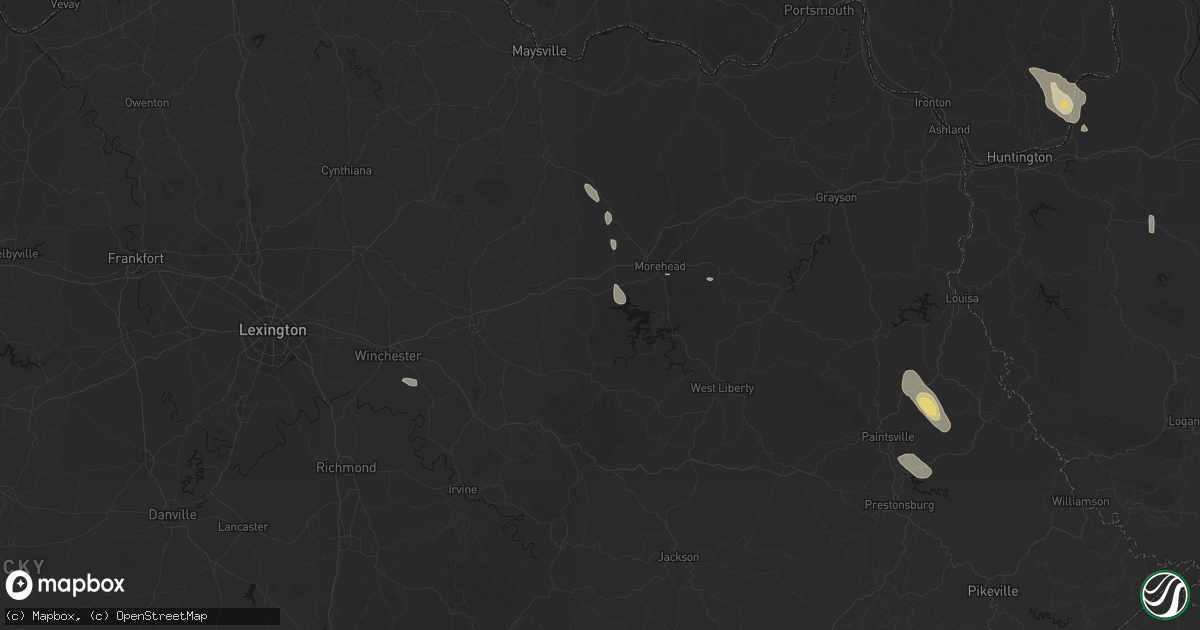 Hail map in Salt Lick, KY on September 4, 2026