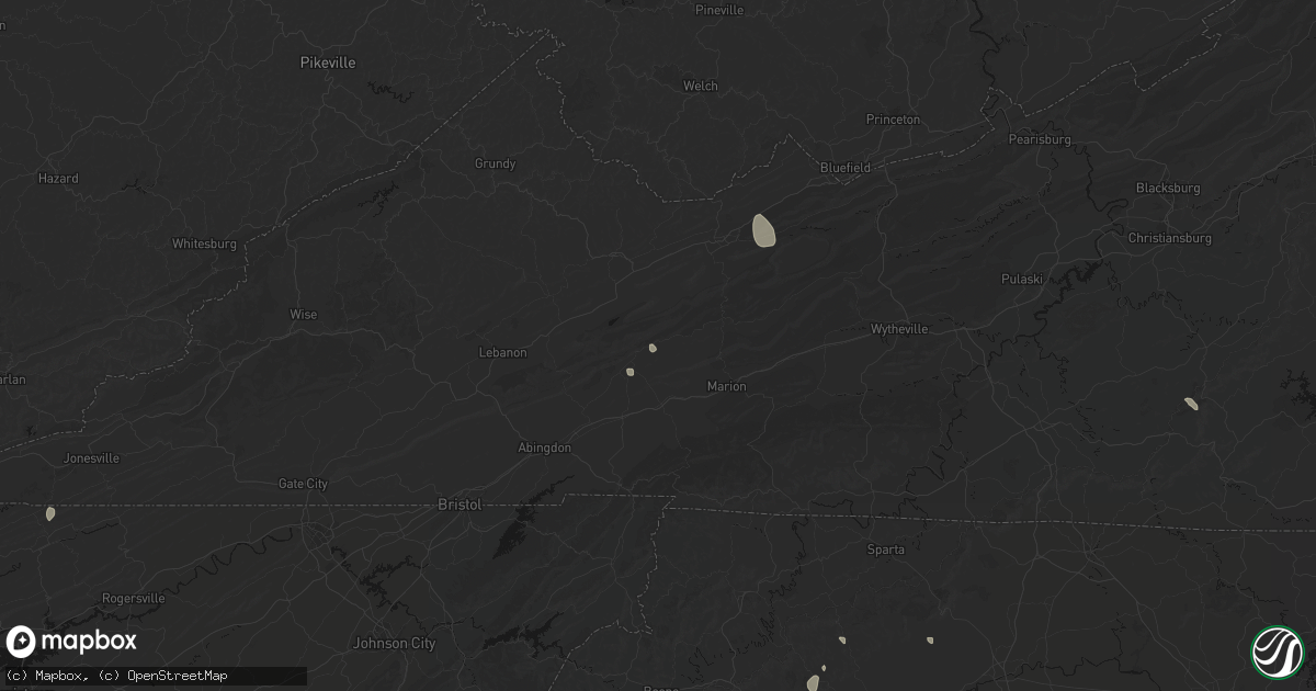 Hail map in Saltville, VA on September 4, 2026