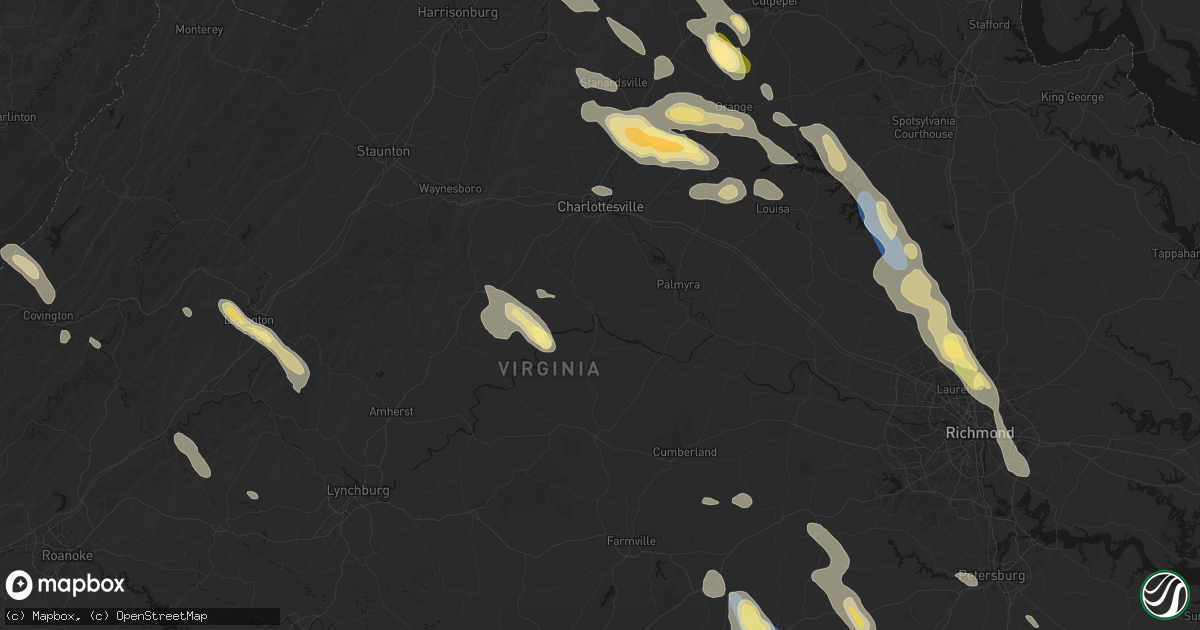 Hail map in Scottsville, VA on September 4, 2026