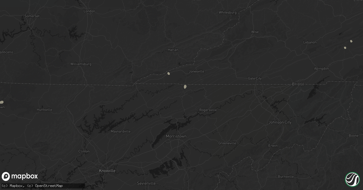 Hail map in Sneedville, TN on September 4, 2026