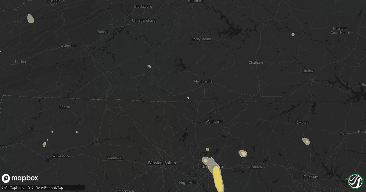 Hail map in Spencer, VA on September 4, 2026