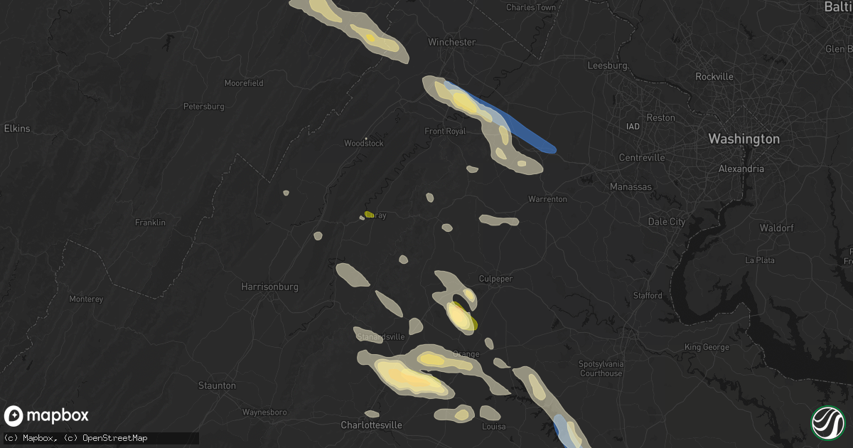 Hail map in Sperryville, VA on September 4, 2026