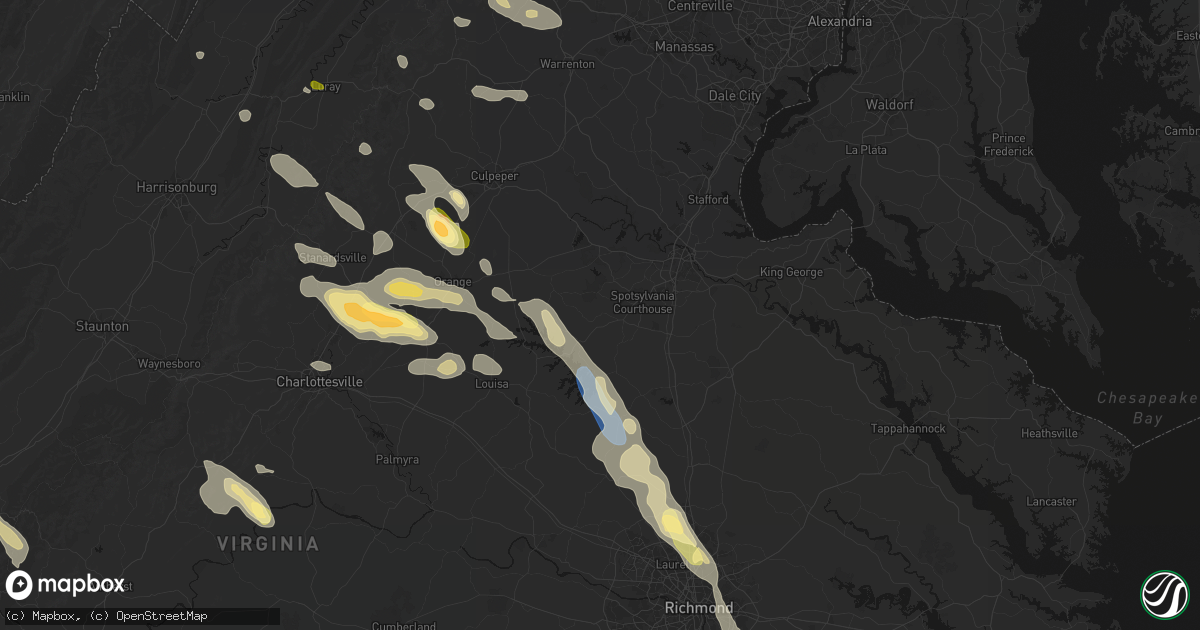 Hail map in Spotsylvania, VA on September 4, 2026