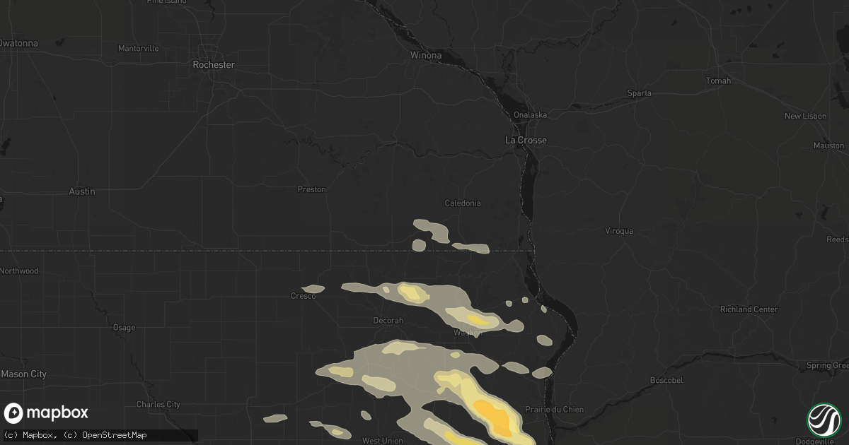 Hail map in Spring Grove, MN on September 4, 2026