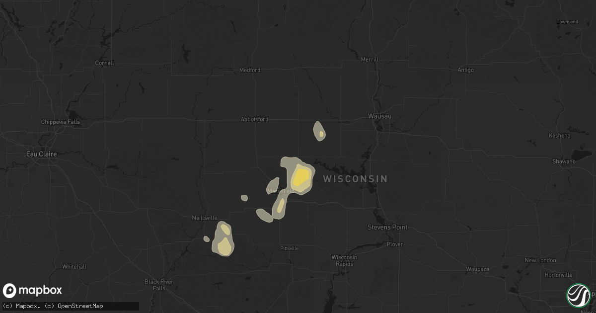 Hail map in Stratford, WI on September 4, 2026