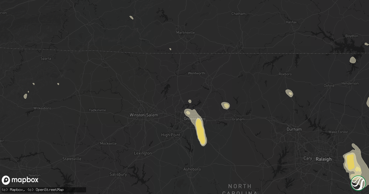 Hail map in Summerfield, NC on September 4, 2026