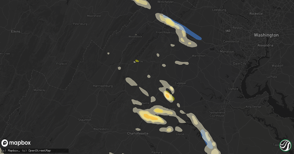 Hail map in Syria, VA on September 4, 2026