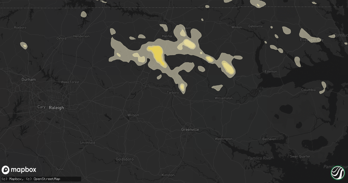 Hail map in Tarboro, NC on September 4, 2026