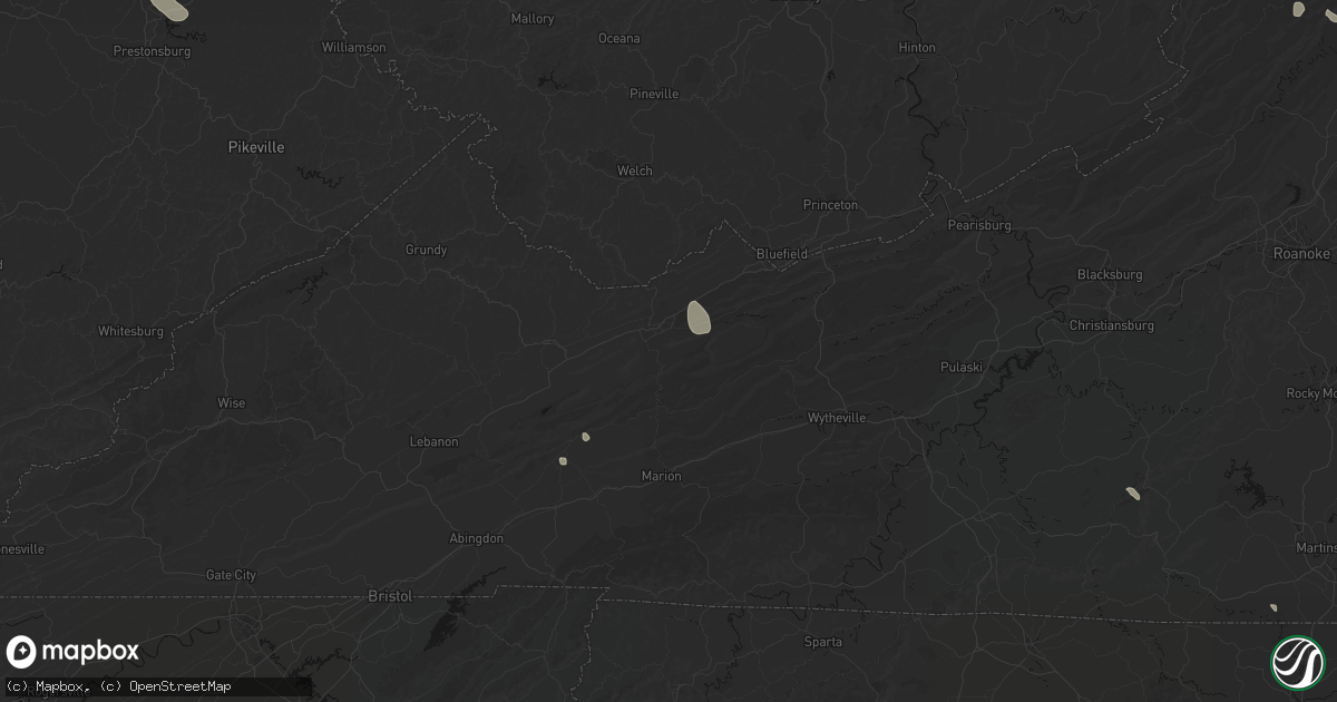 Hail map in Tazewell, VA on September 4, 2026