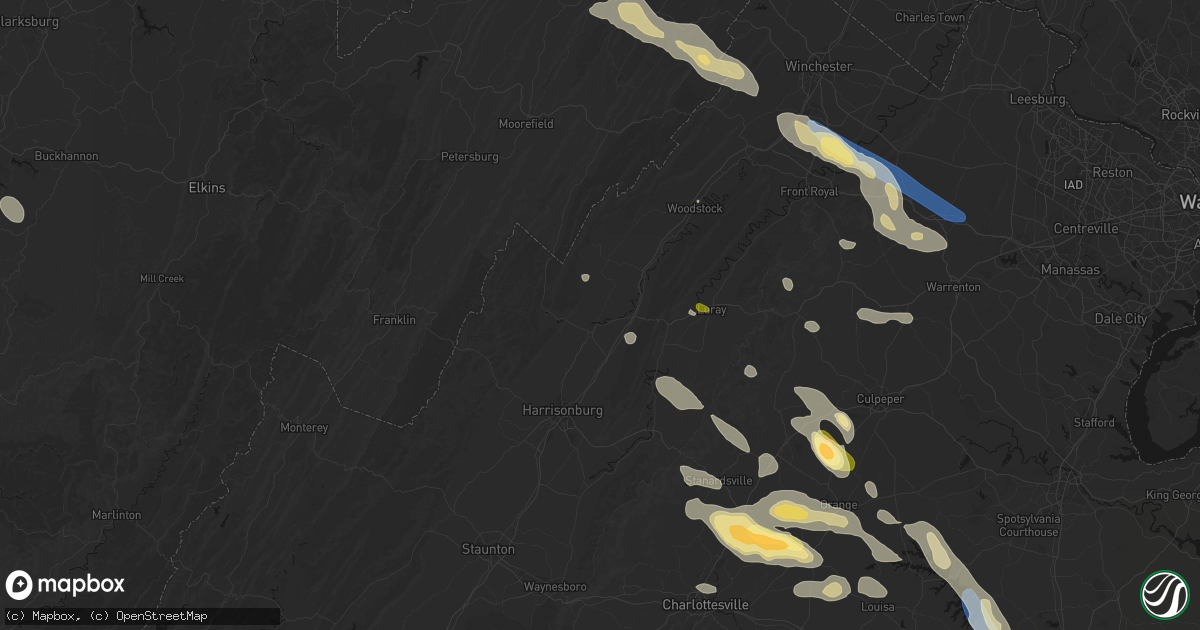 Hail map in Timberville, VA on September 4, 2026