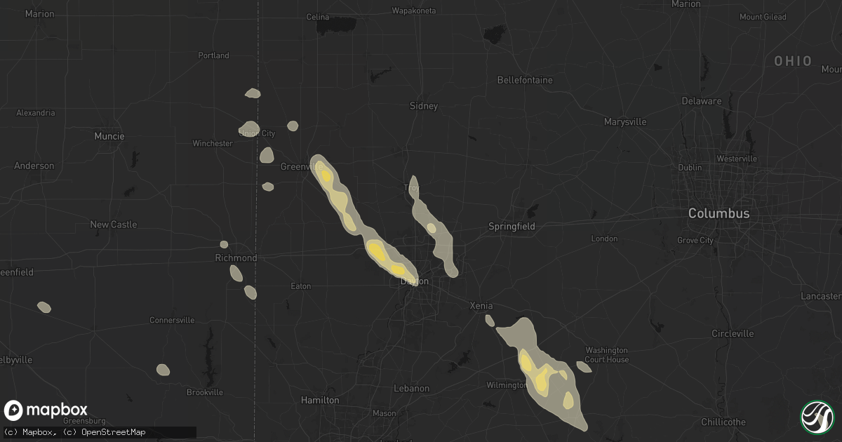 Hail map in Tipp City, OH on September 4, 2026