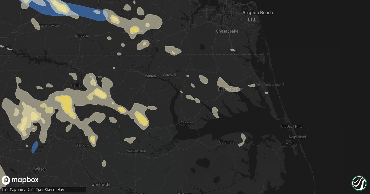 Hail map in Tyner, NC on September 4, 2026