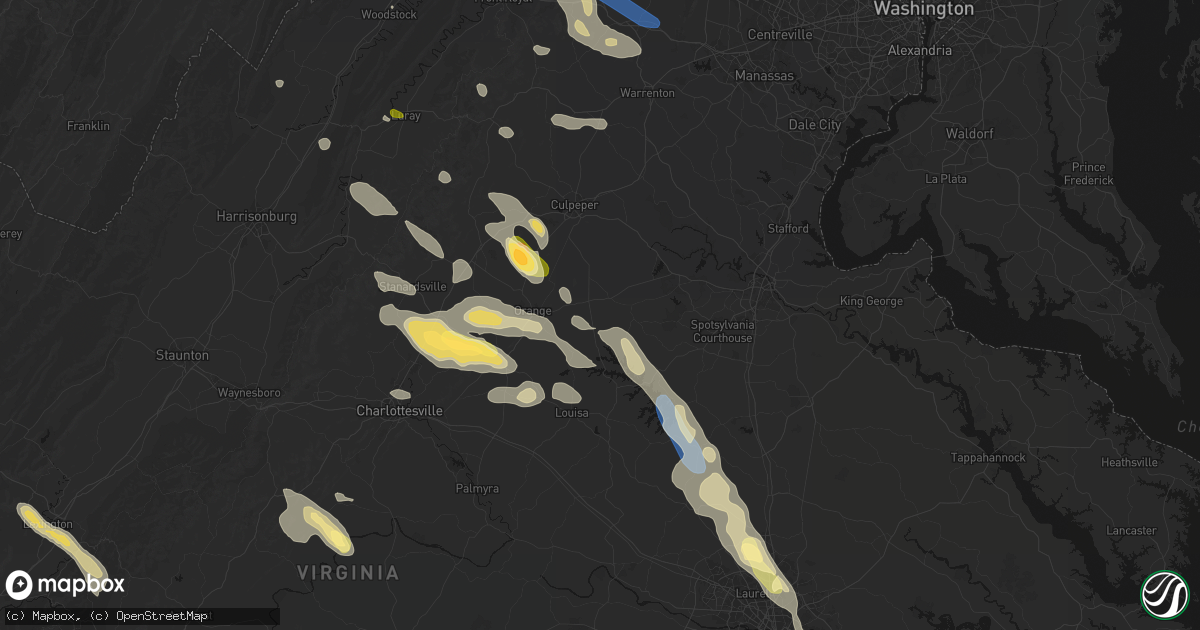 Hail map in Unionville, VA on September 4, 2026