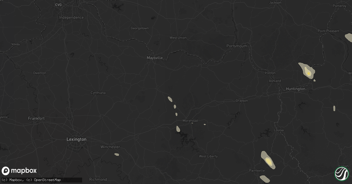 Hail map in Wallingford, KY on September 4, 2026