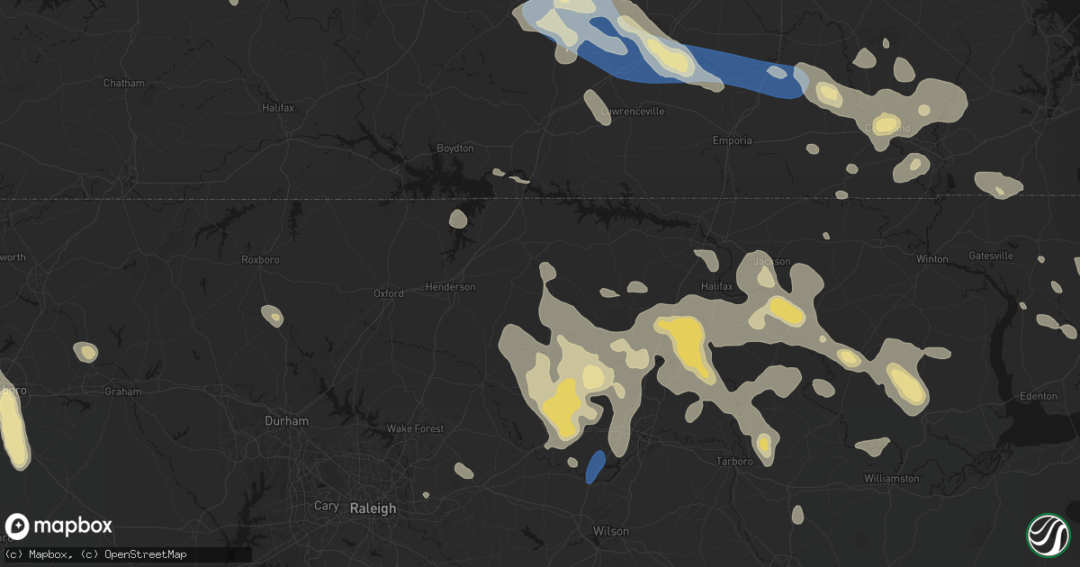 Hail map in Warrenton, NC on September 4, 2026