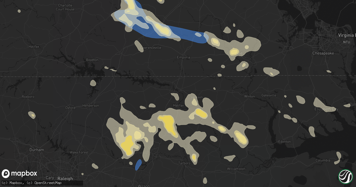 Hail map in Weldon, NC on September 4, 2026