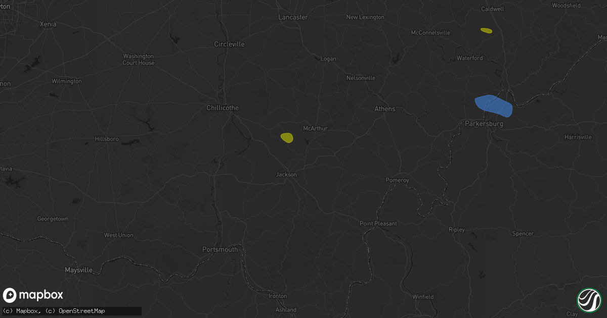 Hail map in Wellston, OH on September 4, 2026
