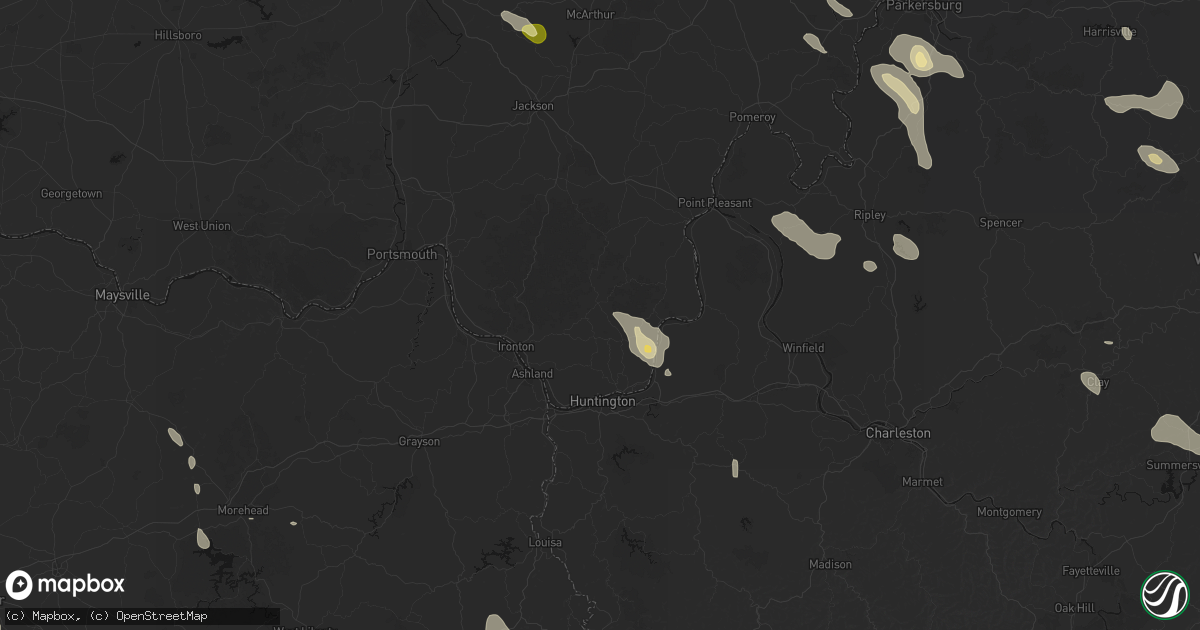 Hail map in Willow Wood, OH on September 4, 2026