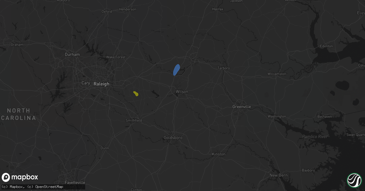 Hail map in Wilson, NC on September 4, 2026