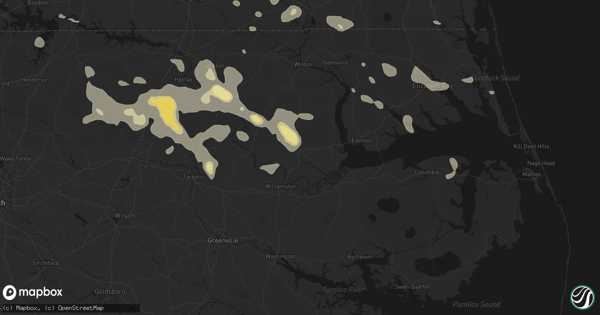 Hail map in Windsor, NC on September 4, 2026