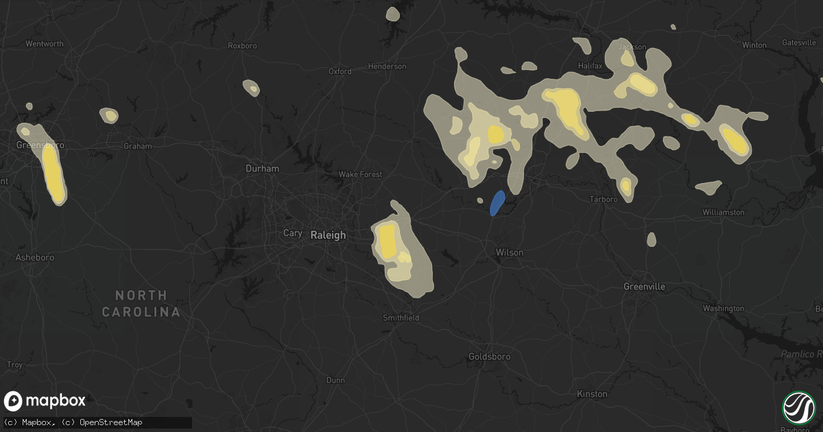 Hail map in Zebulon, NC on September 4, 2026