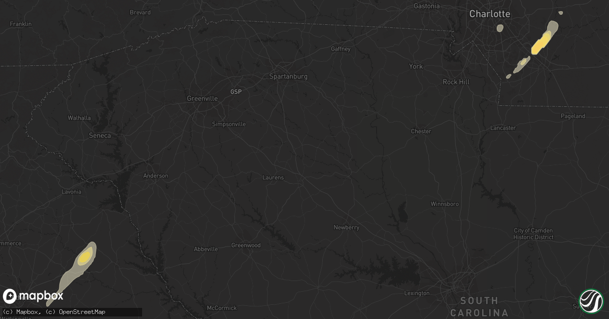 Hail map in Dewy Rose, GA on September 5, 2011