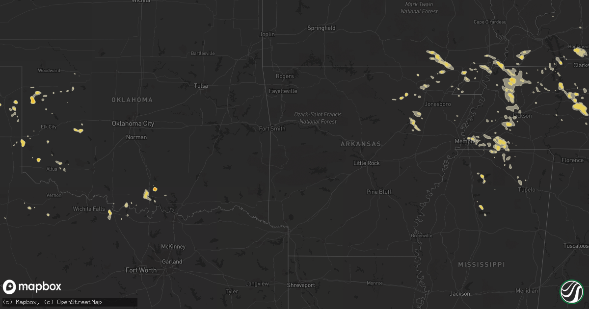 Hail map on September 5, 2012