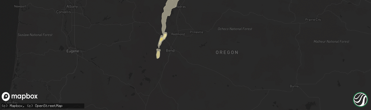 Hail map in Bend, OR on September 5, 2013