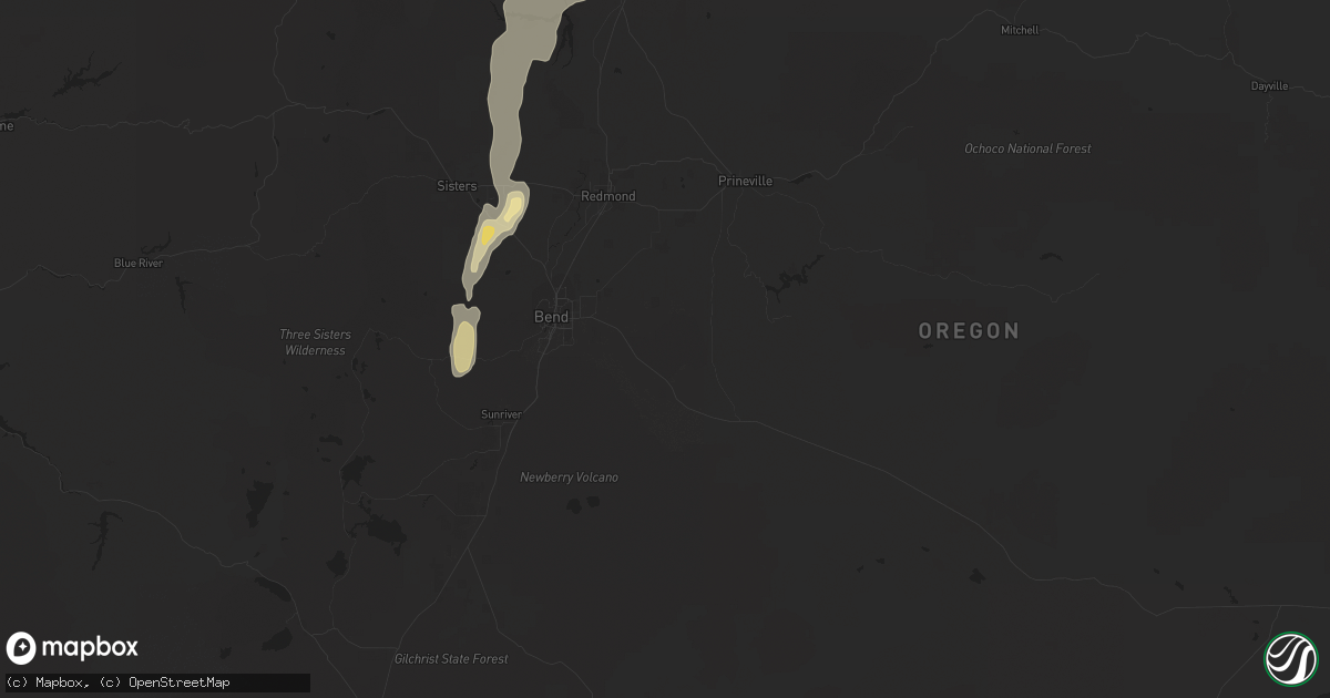 Hail map in Bend, OR on September 5, 2013