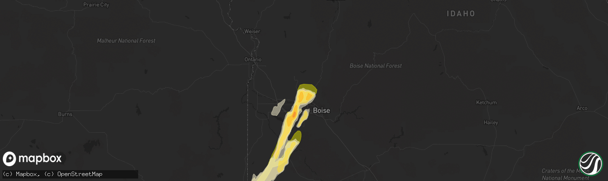 Hail map in Eagle, ID on September 5, 2013