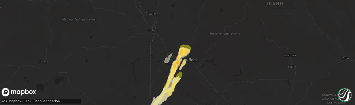 Hail map in Star, ID on September 5, 2013