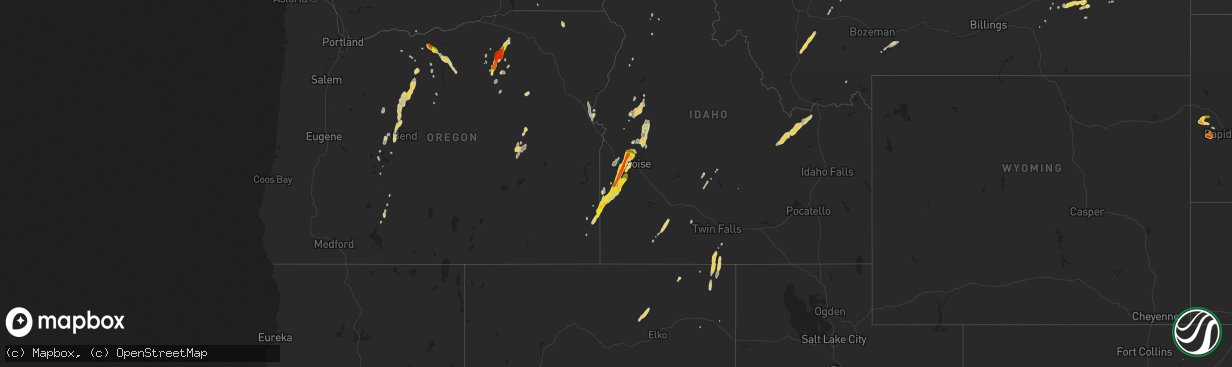 Hail map on September 5, 2013