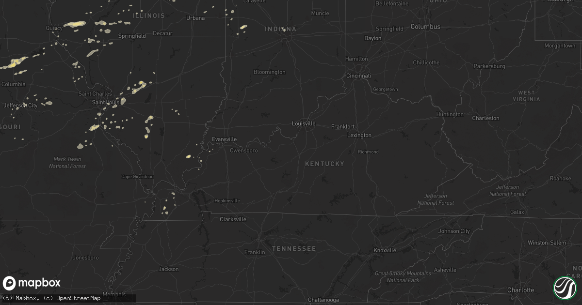 Hail map in Kentucky on September 5, 2014
