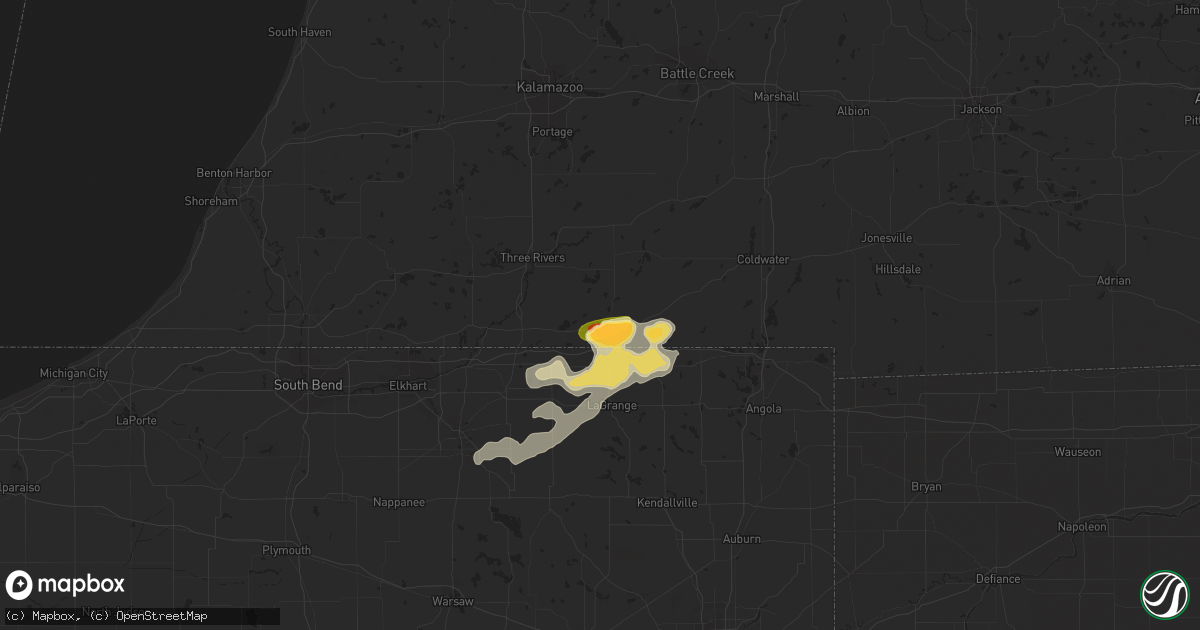 Hail map in Sturgis, MI on September 5, 2014
