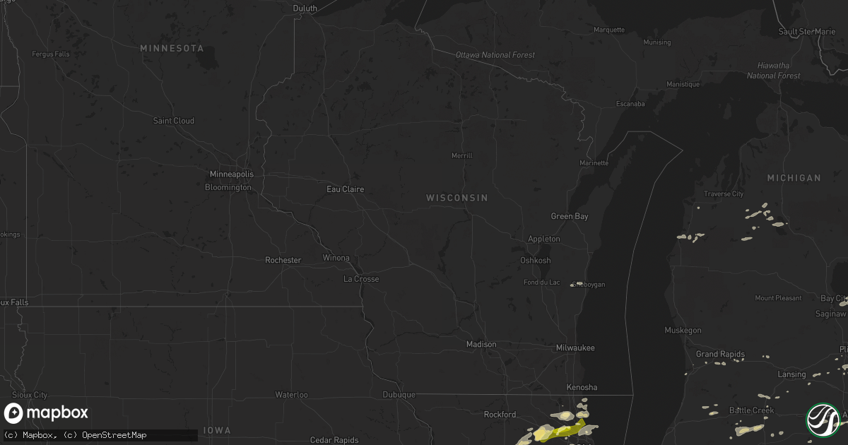 Hail map in Wisconsin on September 5, 2014