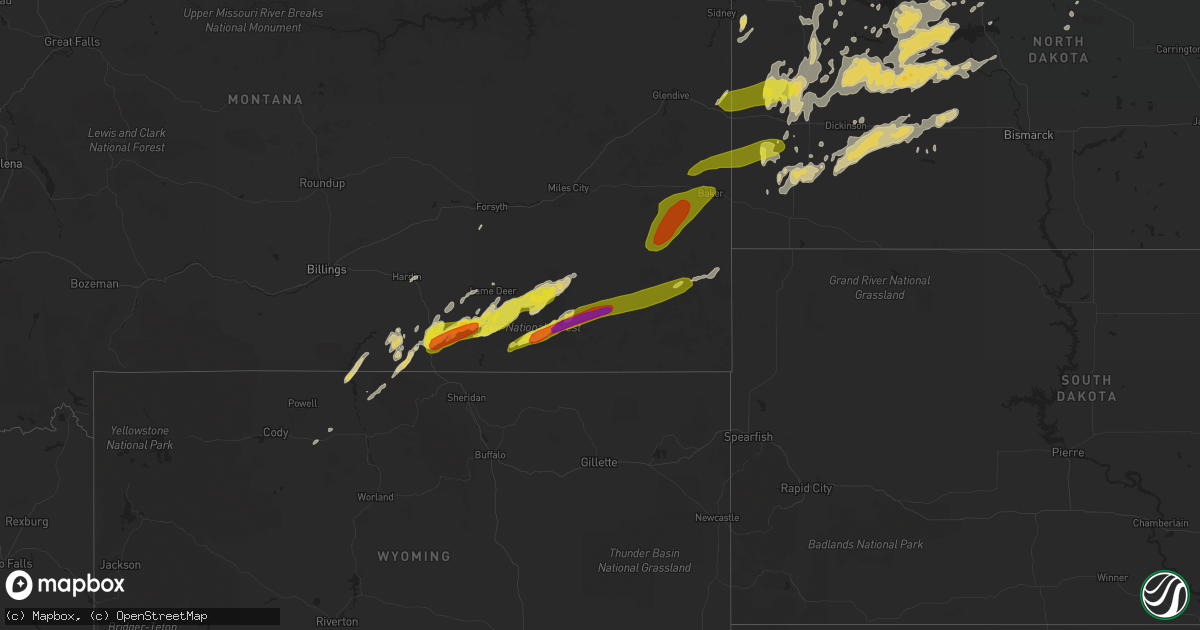 Hail map on September 5, 2015