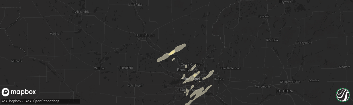 Hail map in Elk River, MN on September 5, 2016