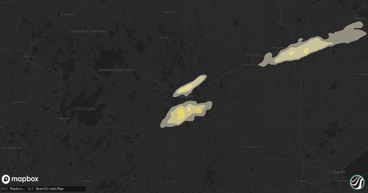 Hail map in Grand Rapids, MN on September 5, 2016